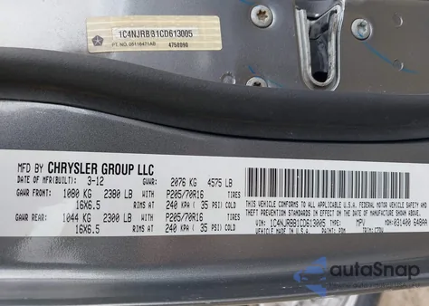 2012 Jeep Patriot Sport from USA, damaged, VIN 1C4NJRBB1CD613005